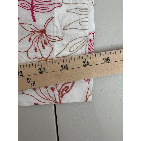 C&C California floral‎ embroidered lagen look beach gauzy pants sz L - Picture 7 of 8